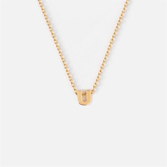 Orelia London Jewellery Initial ‘U’ Gold Necklace